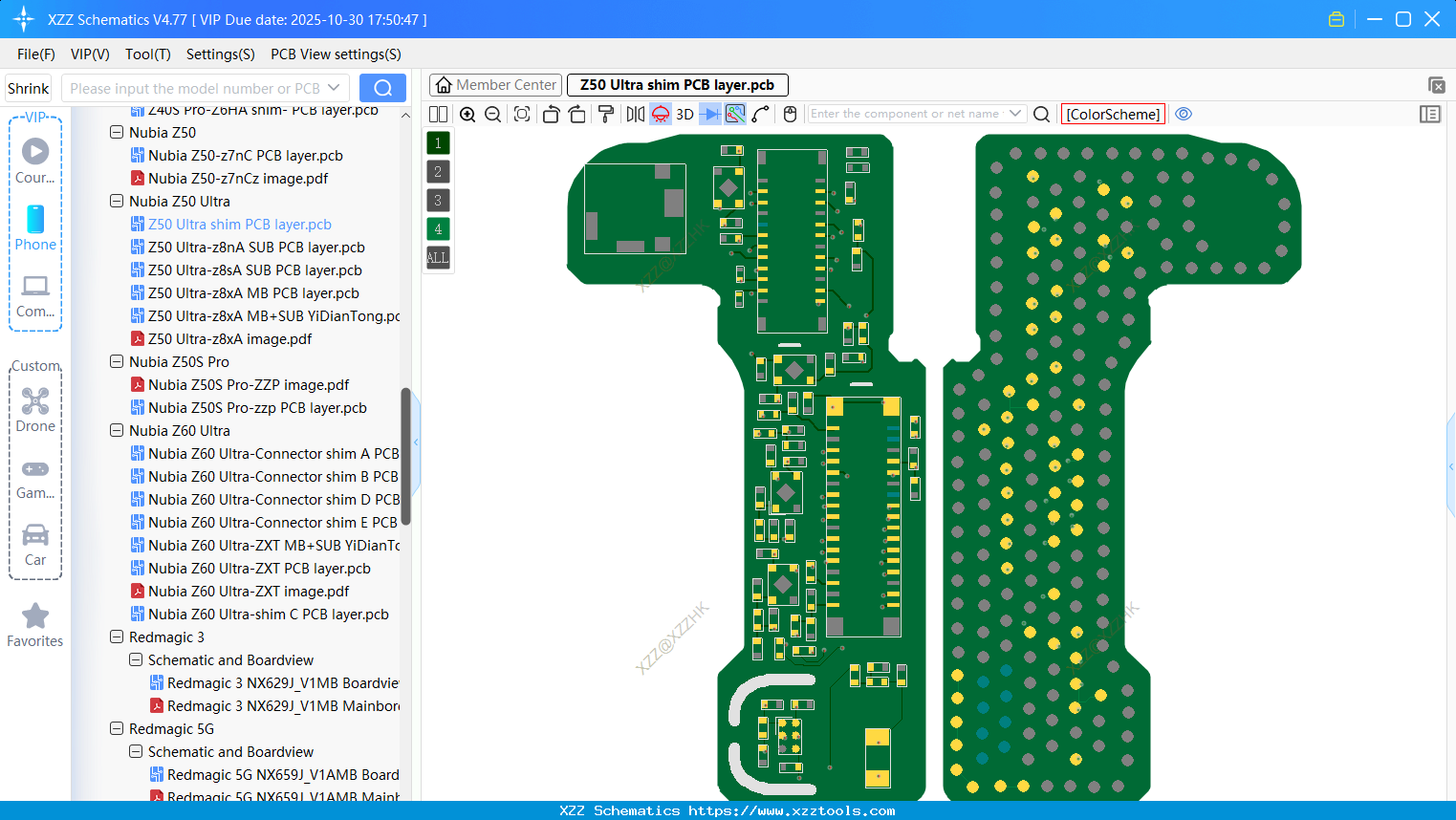 Nubia Z50 Ultra Shim PCB Layer